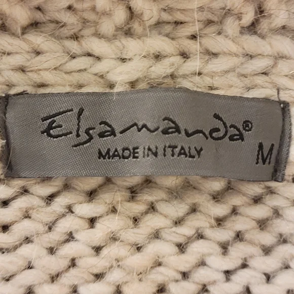 Italian Elsamanda Oatmeal Sweater Size M - Picture 6 of 7